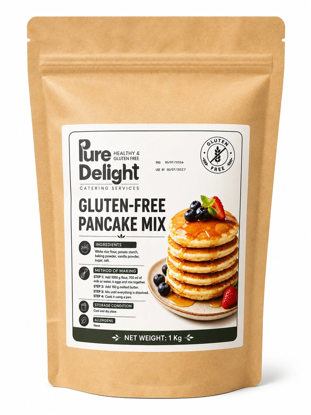 Pure Delight Gluten Free Pancake Mix