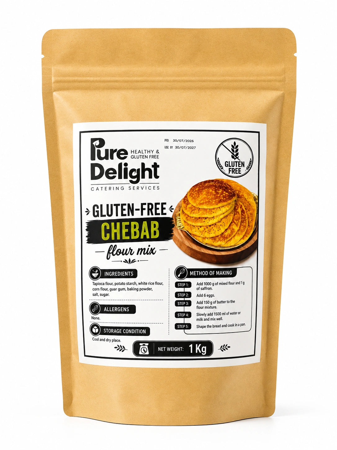 Pure Delight Gluten Free Chebab Flour Mix