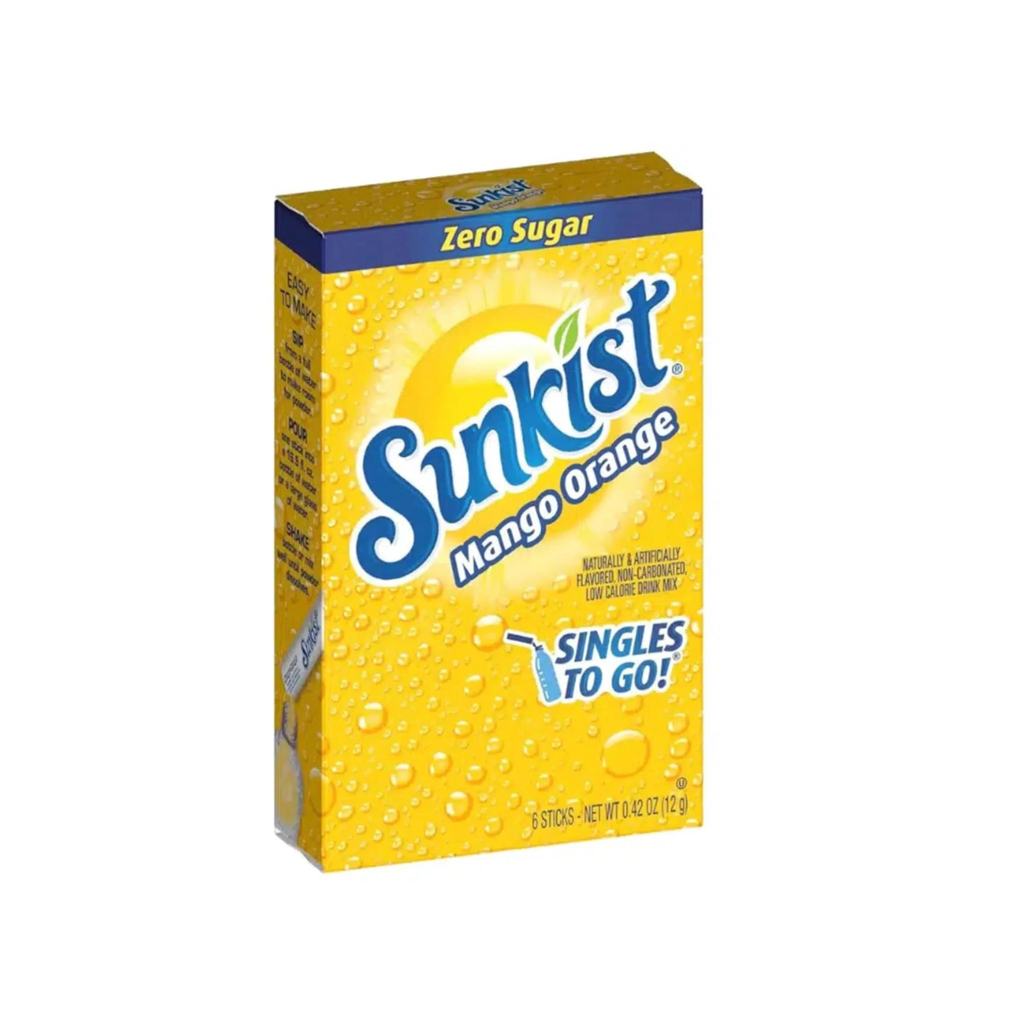 Sunkist Singles To Go Zero Sugar Drink Mix – 6 Stick Packs
