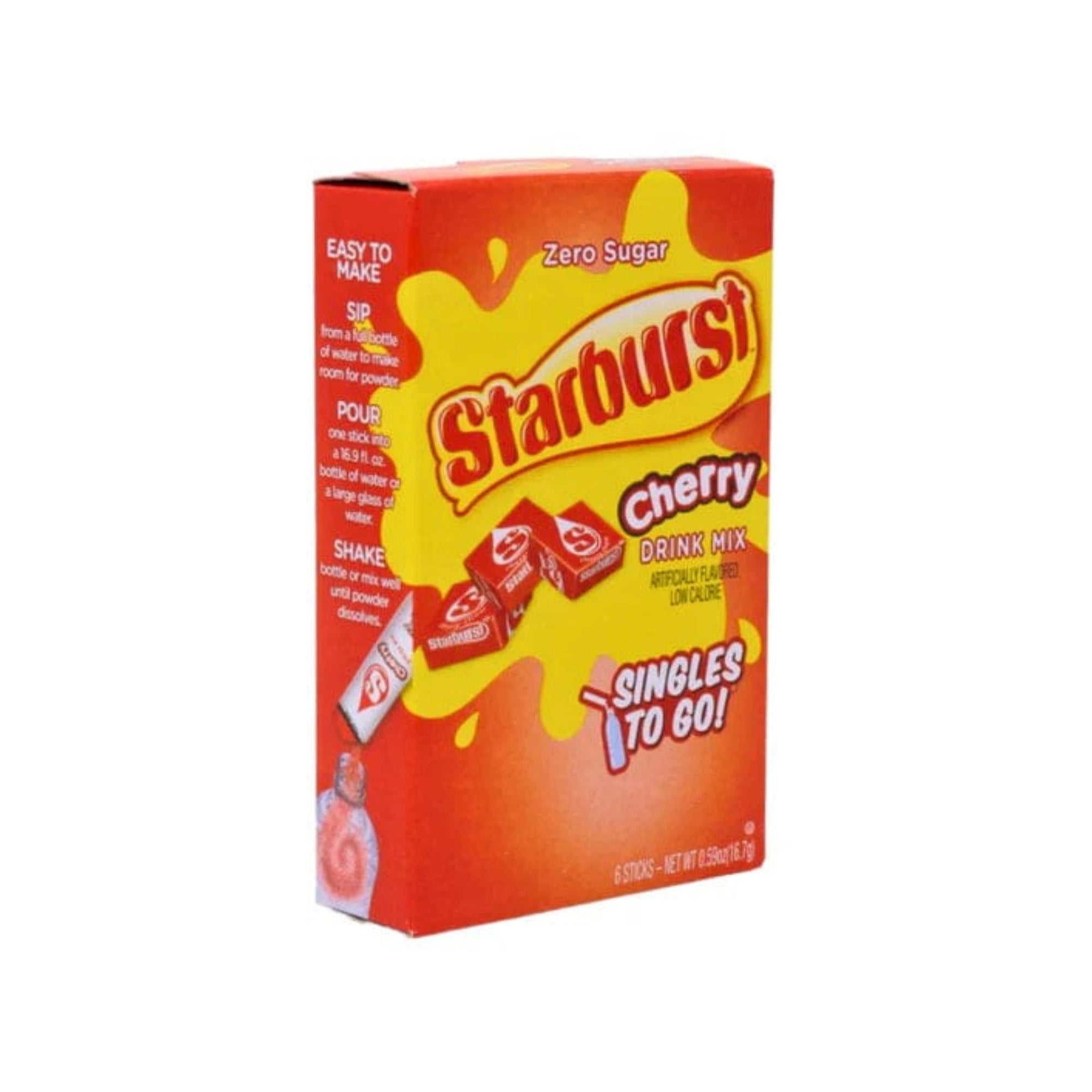 Starburst Singles To Go Zero Sugar Drink Mix – 6 Stick Packs