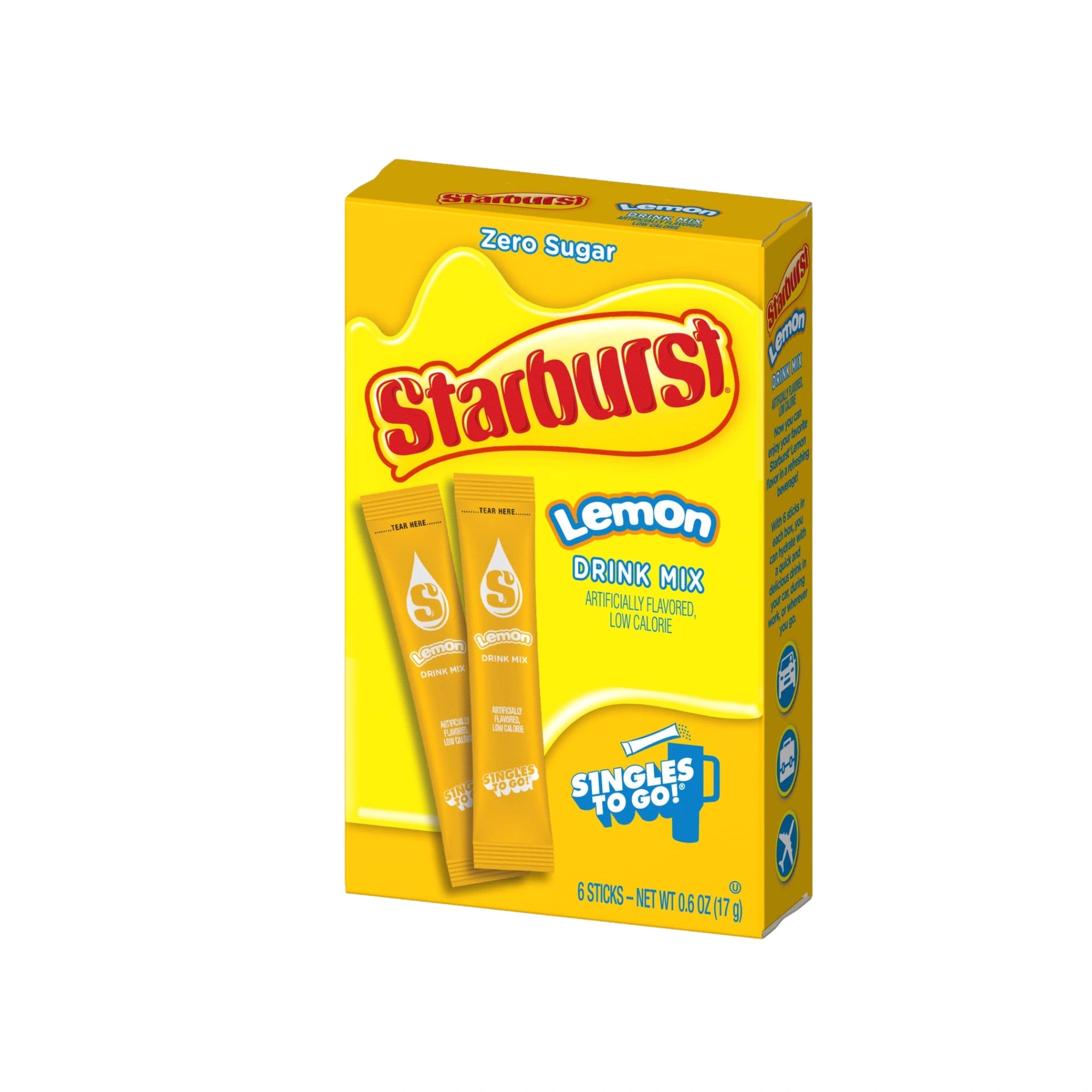 Starburst Singles To Go Zero Sugar Drink Mix – 6 Stick Packs