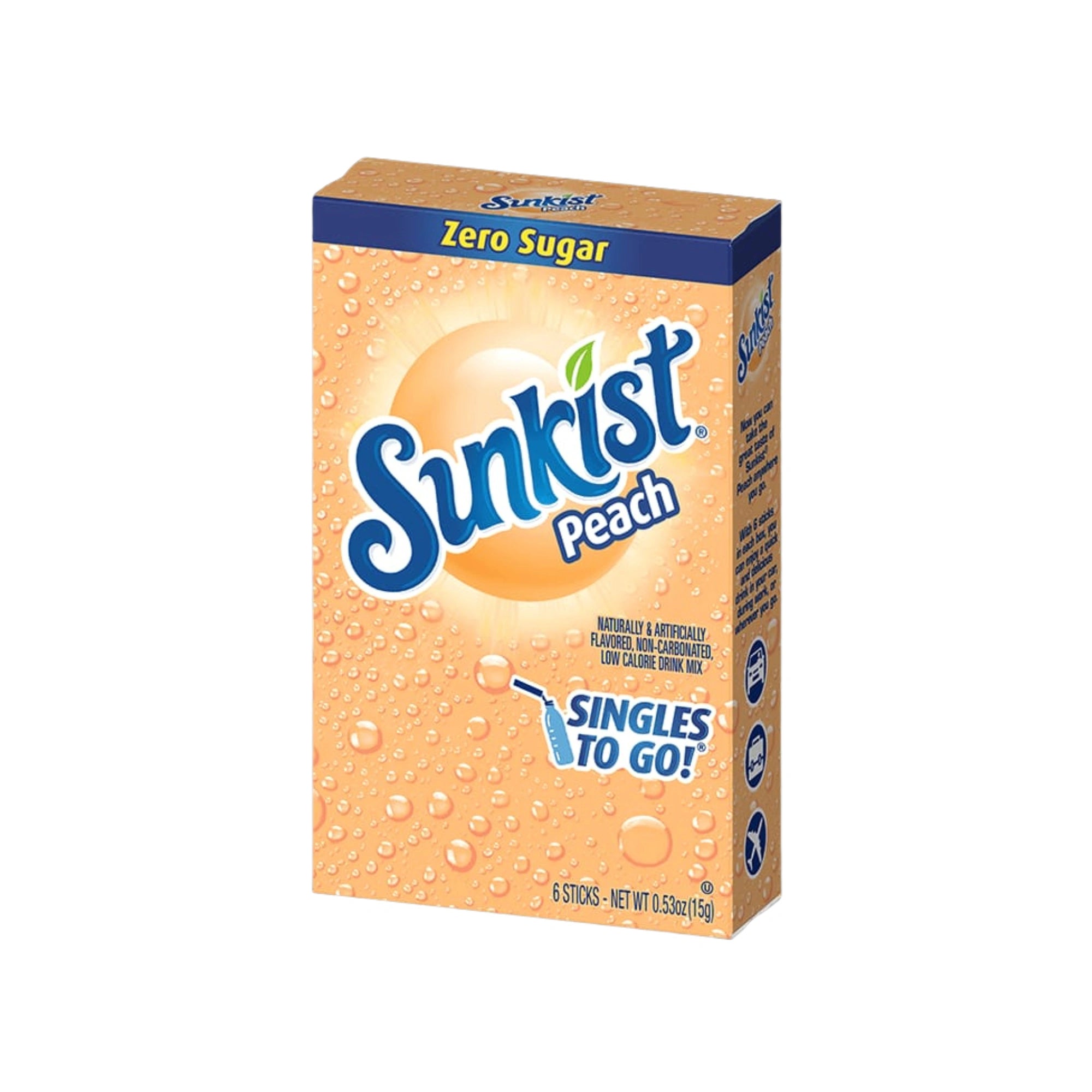 Sunkist Singles To Go Zero Sugar Drink Mix – 6 Stick Packs