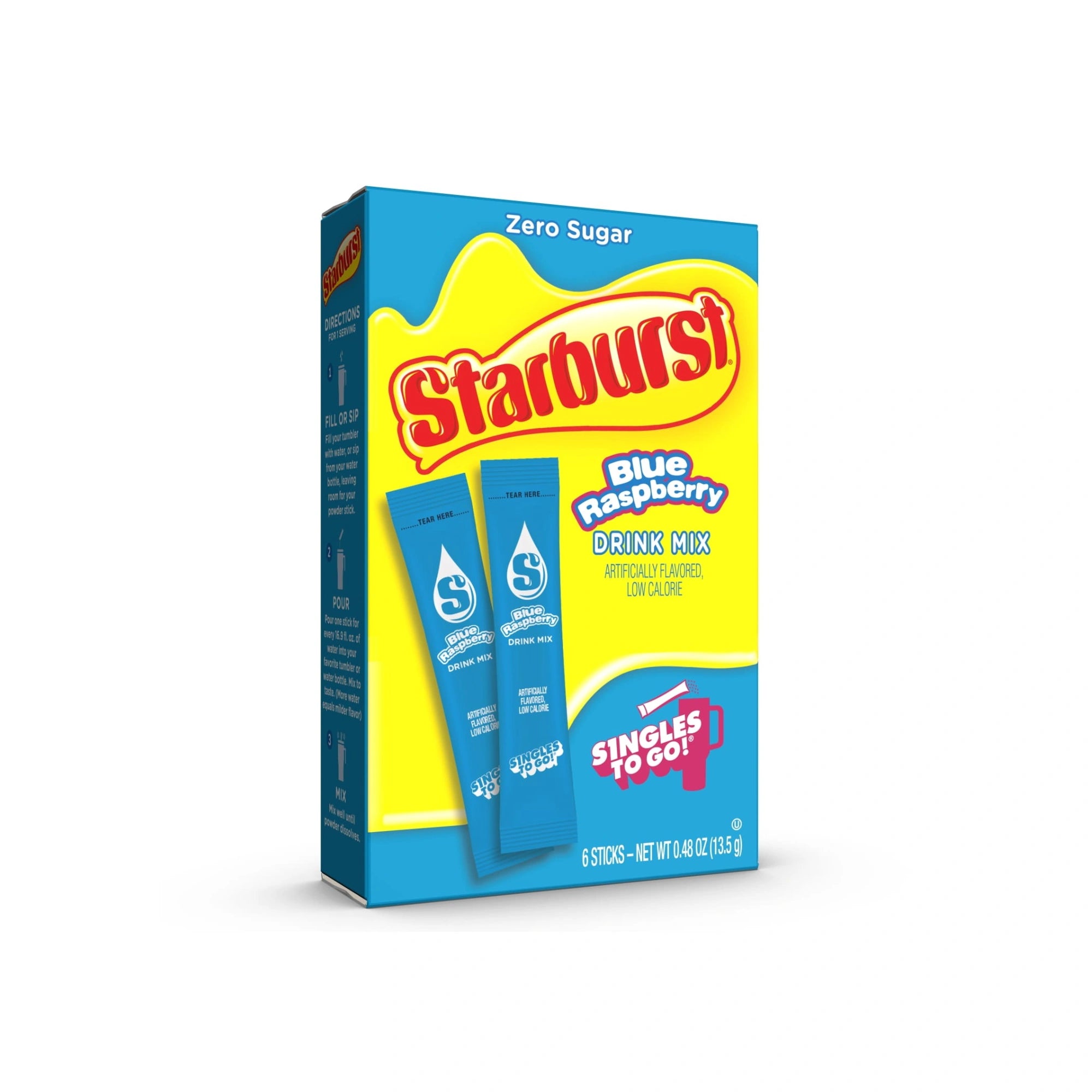 Starburst Singles To Go Zero Sugar Drink Mix – 6 Stick Packs