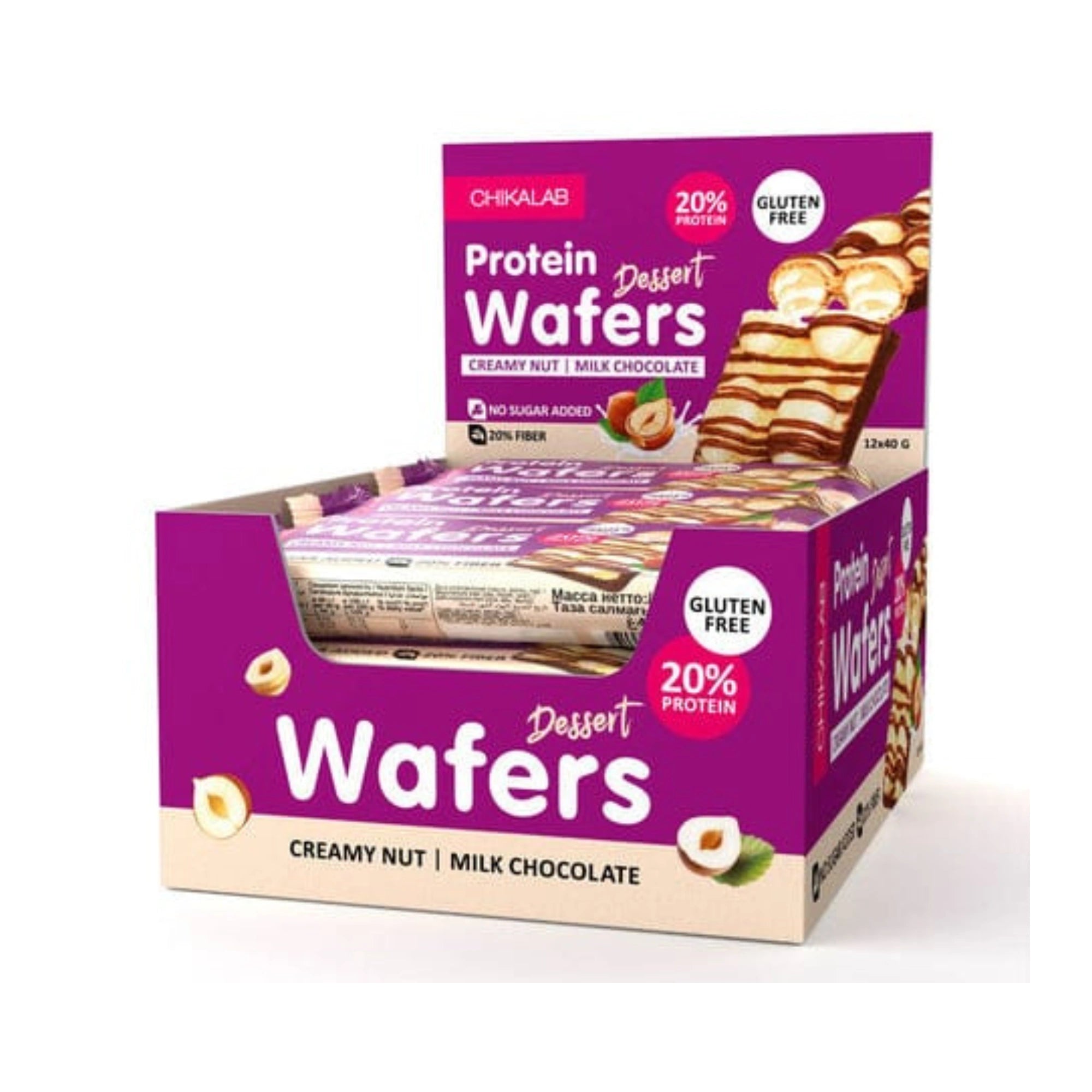 Chikalab Protein Dessert Wafers – High-Protein Wafer Snack (40g)