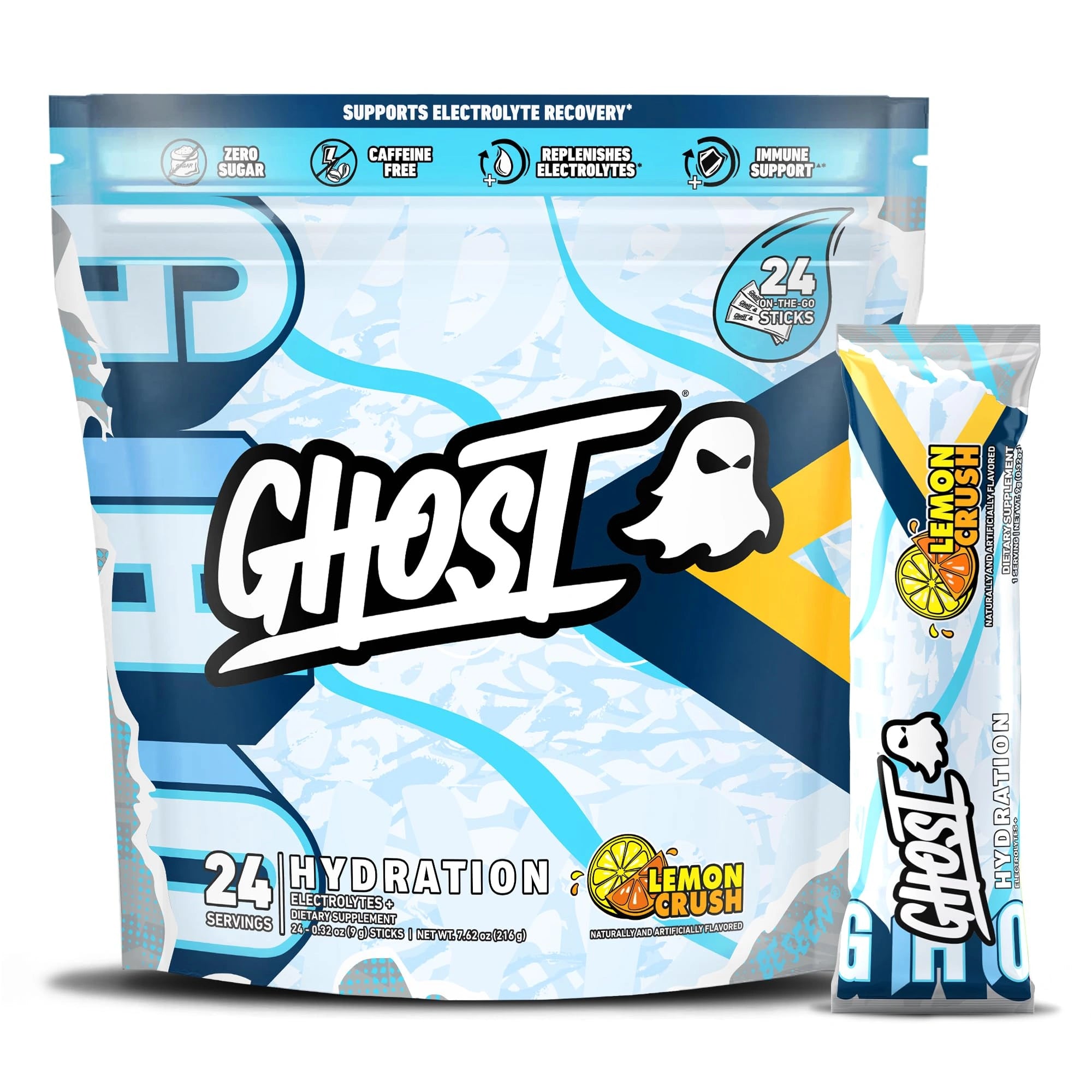 Ghost Hydration Electrolytes Lemon Crush 24 Sticks