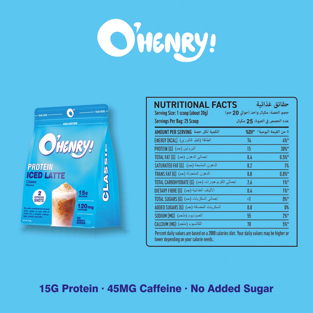 O’Henry Protein Iced Latte Classic Flavour 500g