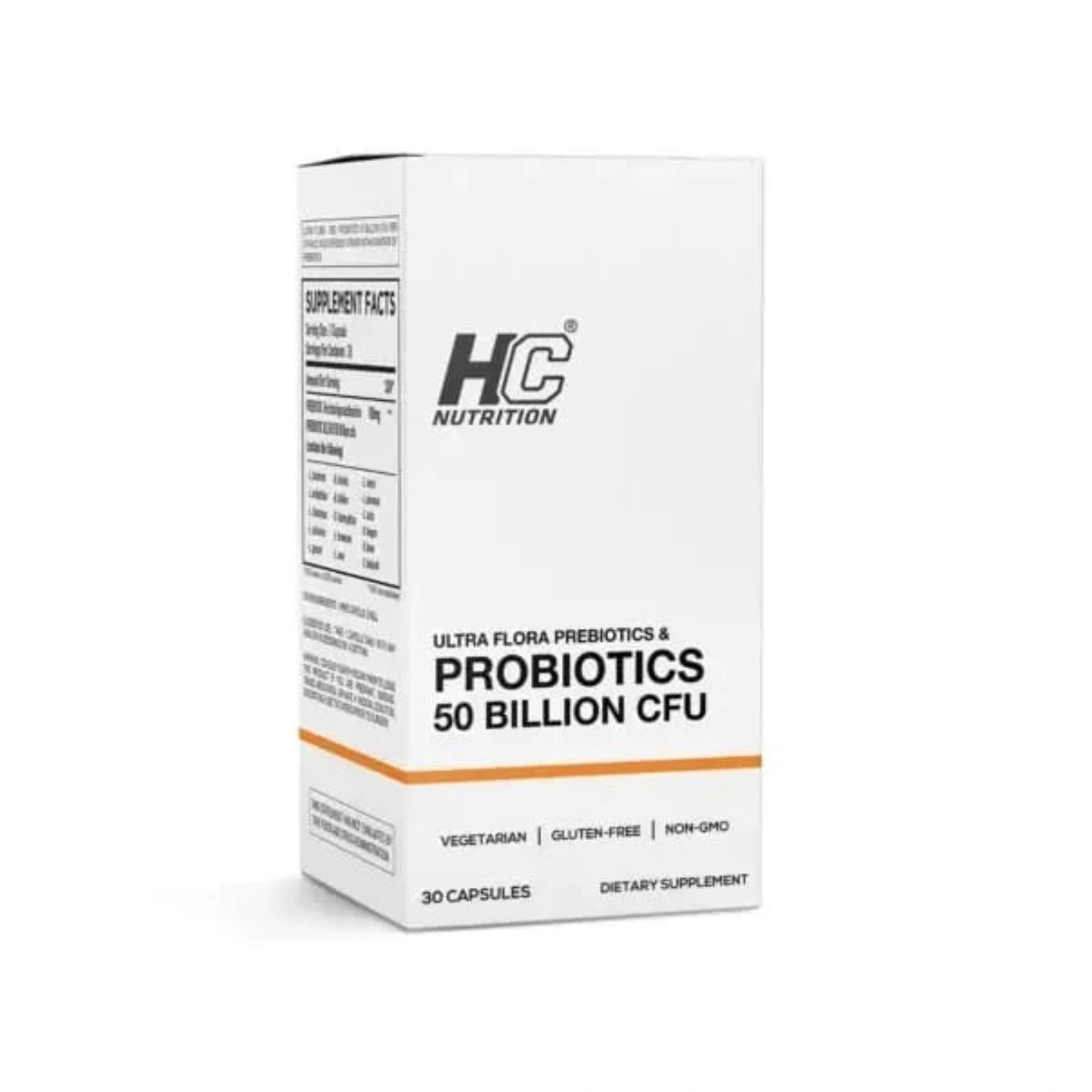 HC Nutrition Ultra Flora Prebiotics & Probiotics 50 Billion CFU – 30 Capsules