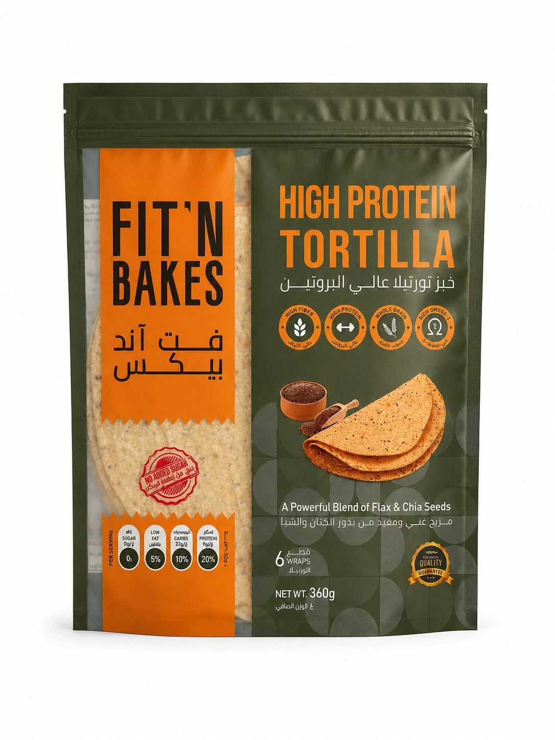 FIT'N BAKES High Protein Tortilla 360g