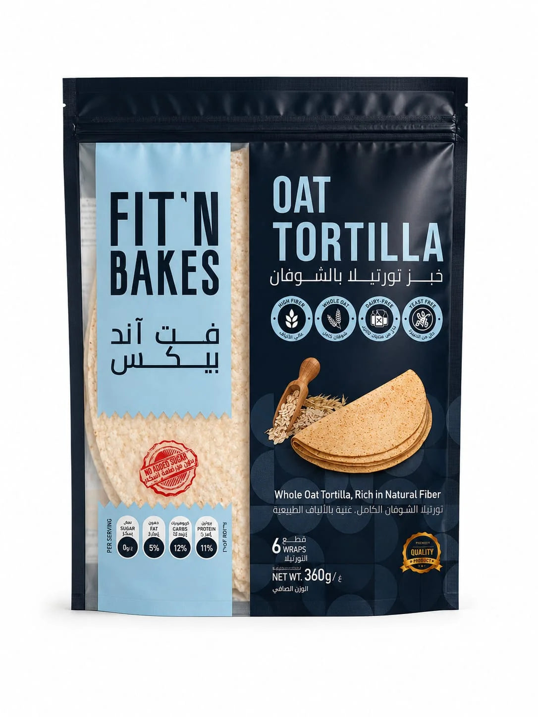 FIT'N BAKES Oat Tortilla 360g