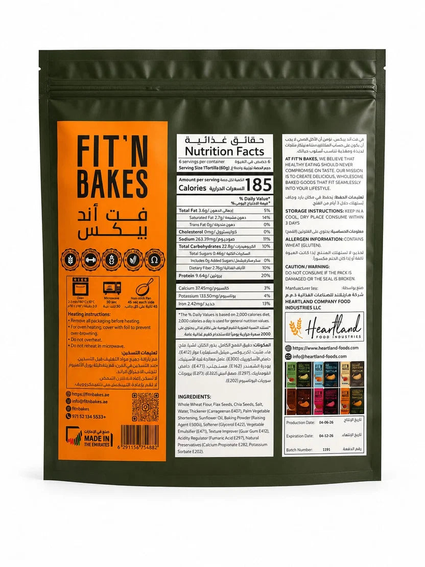 FIT'N BAKES High Protein Tortilla 360g