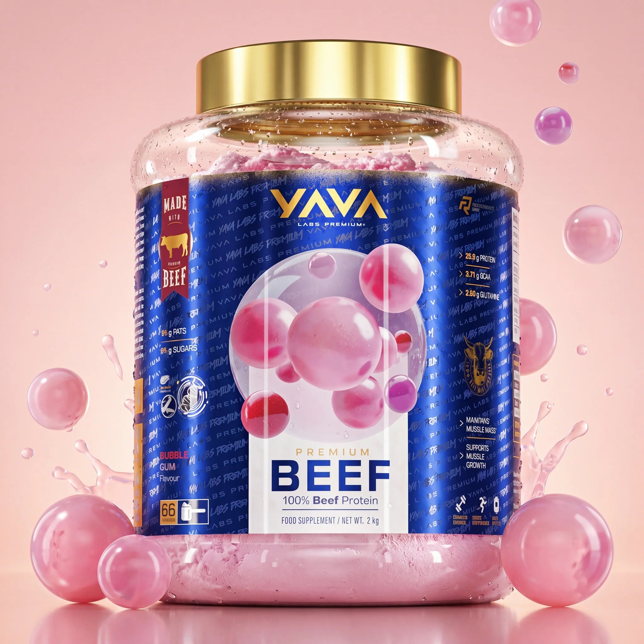 Yava Labs Premium 100% Beef Protein 2kg