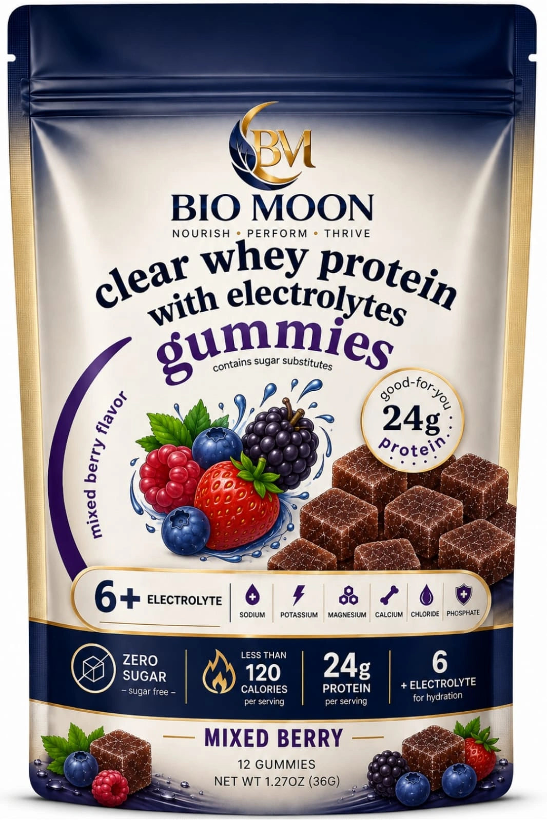 Bio Moon Clear Whey Protein With Electrolytes Gummies