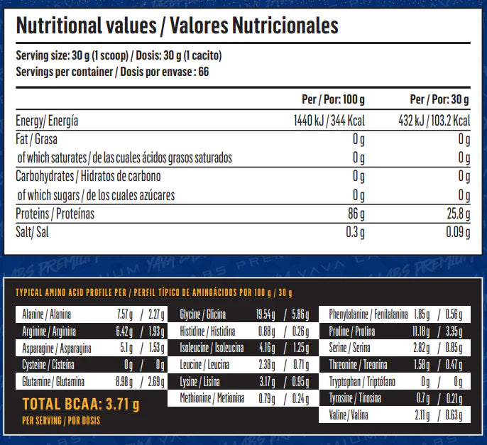 Yava Labs Premium 100% Beef Protein 2kg