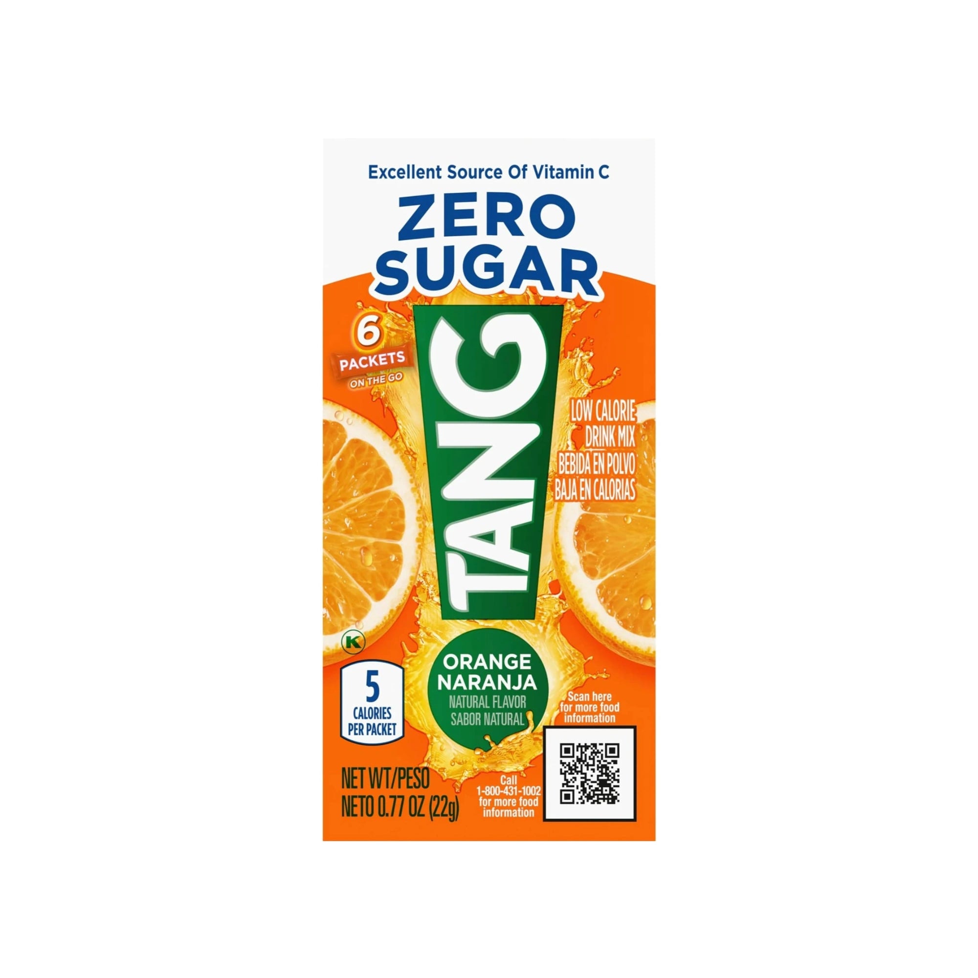 Tang Zero Sugar Orange Drink Mix – 6 Packets