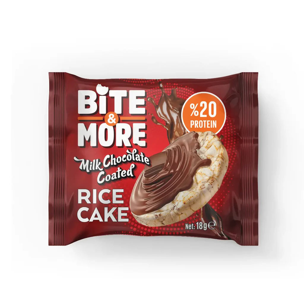 Bite & More Milk Chocolate Coated Protein Rice Cake 18g